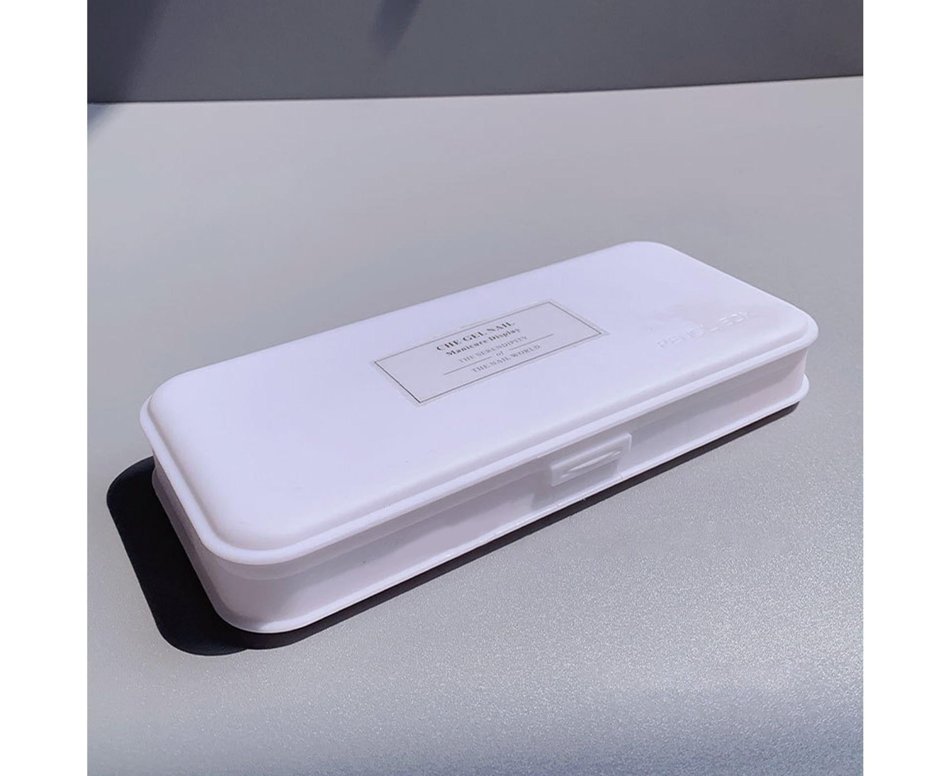 Nail Tools Box Nail Accessories Organizer Plastic Storage-White V1263-JX-830