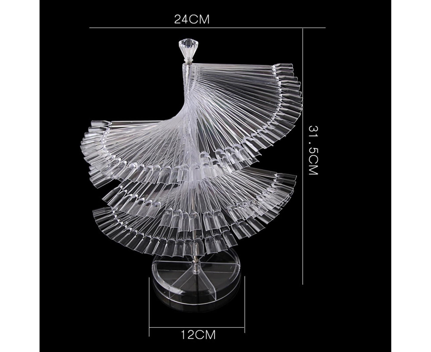 Gel Polish Display Stand Smooth Edge Reusable-Transparent V1263-JX-833