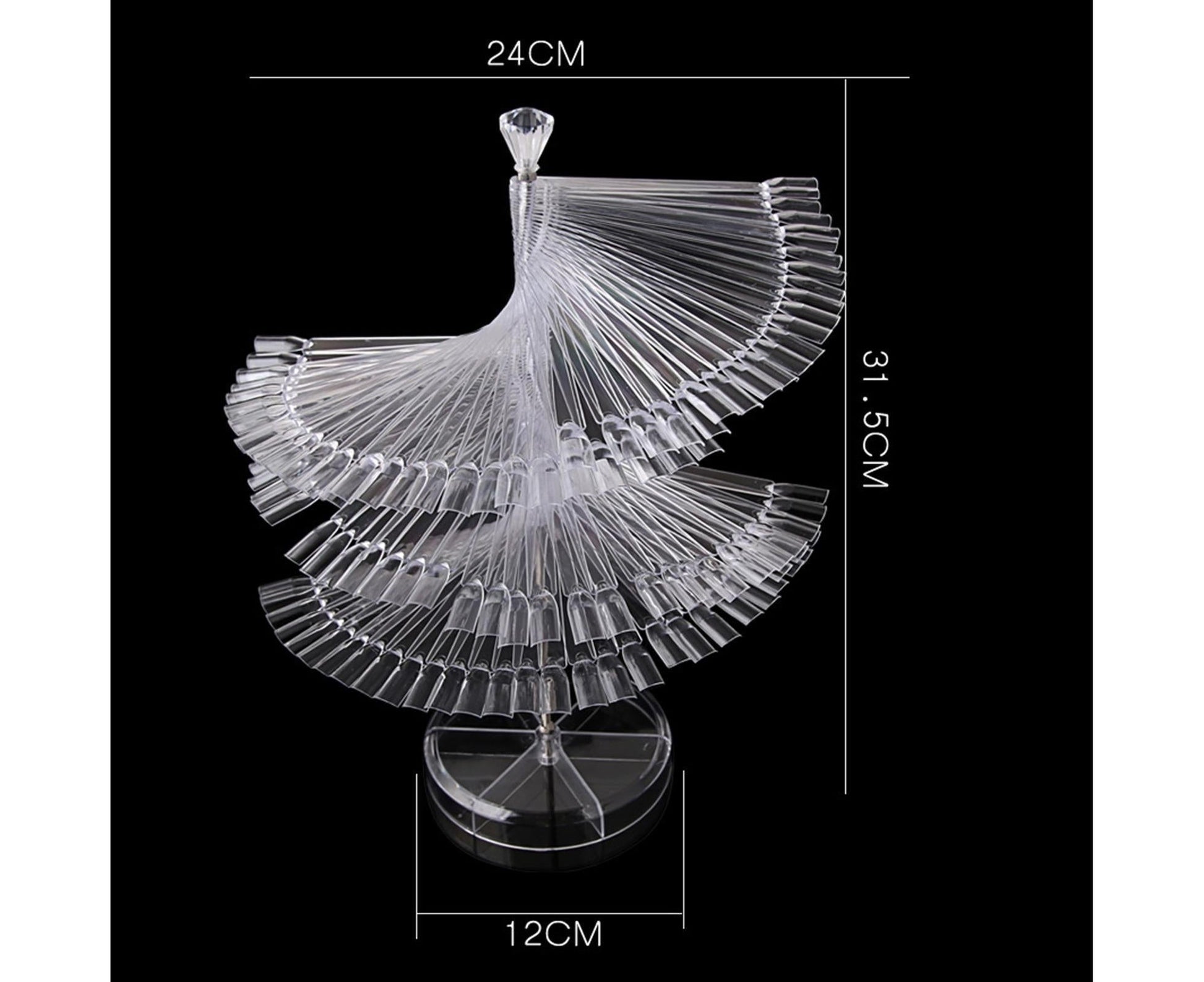 Gel Polish Display Stand Smooth Edge Reusable-Transparent V1263-JX-833