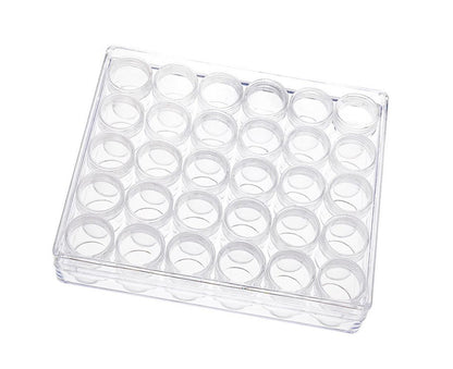 30 Jars Plastic Transparent Nail Art Rhinestone Storage Box Jewelry Organizer V1263-JX-840