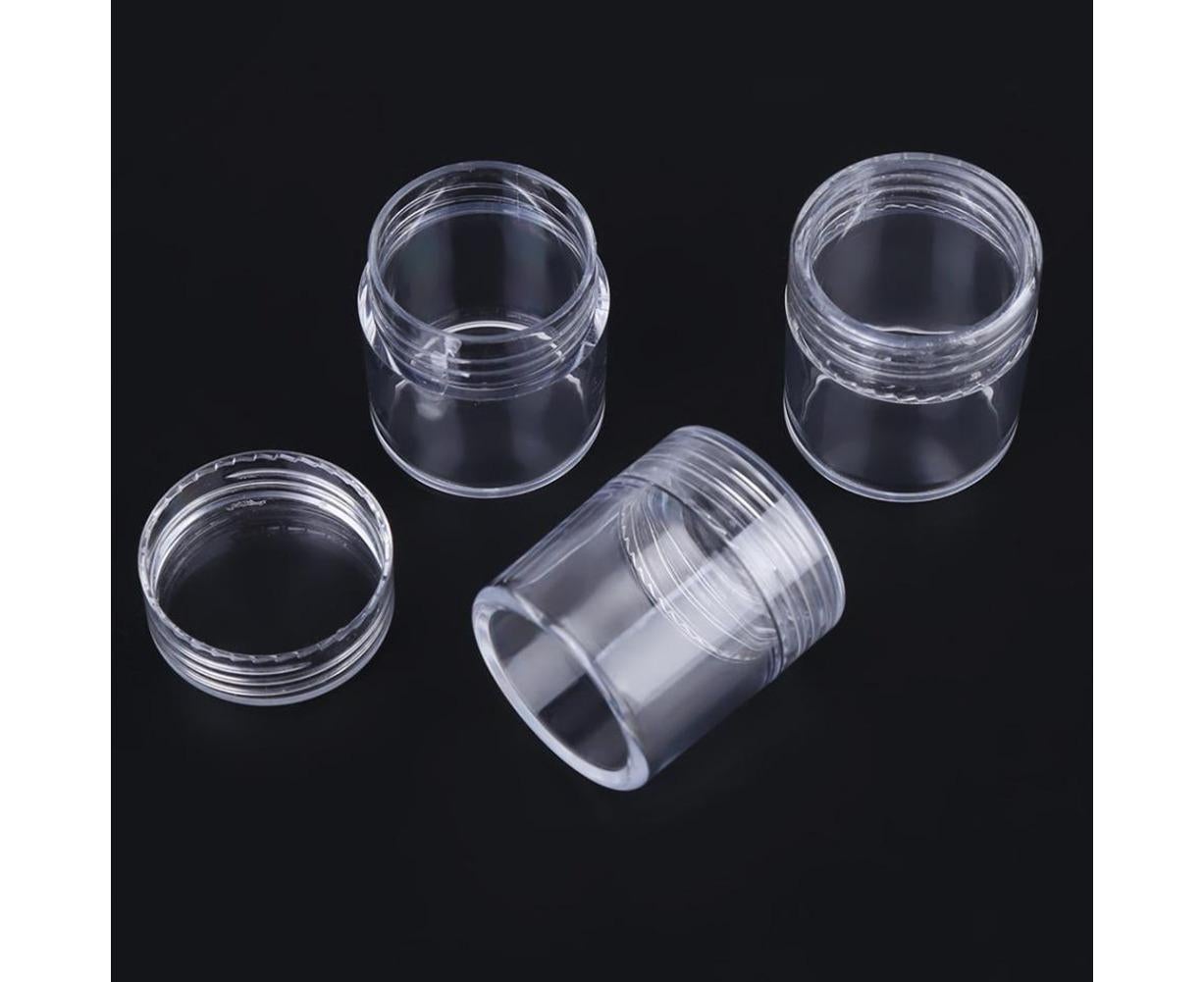 30 Jars Plastic Transparent Nail Art Rhinestone Storage Box Jewelry Organizer V1263-JX-840