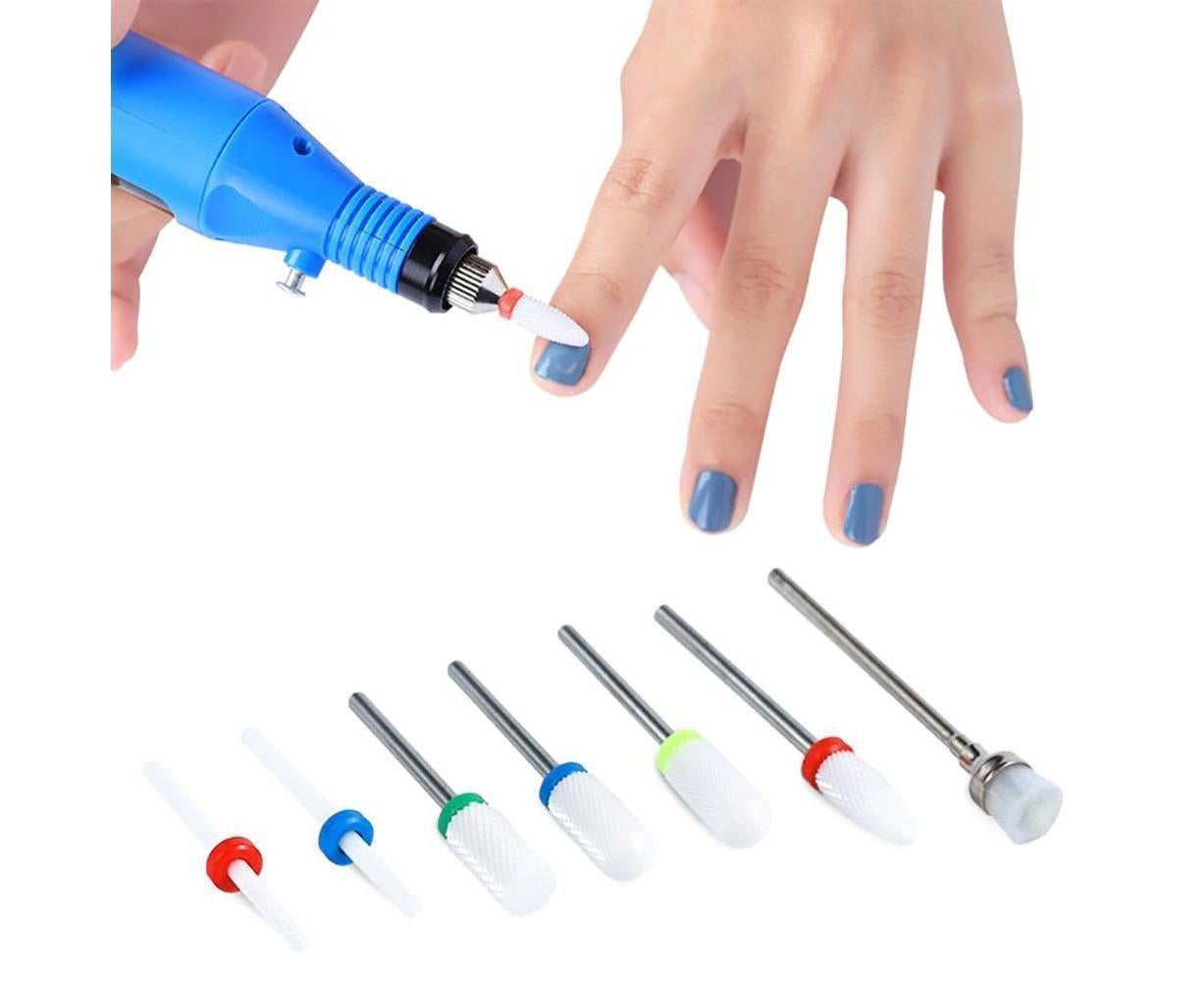 7Pcs Tungsten Steel Ceramics Remove Gel Polish Manicure Pedicure Nail Drill Bits-8# V1263-JX-841
