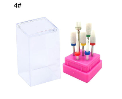 7Pcs Tungsten Steel Ceramics Remove Gel Polish Manicure Pedicure Nail Drill Bits-8# V1263-JX-841