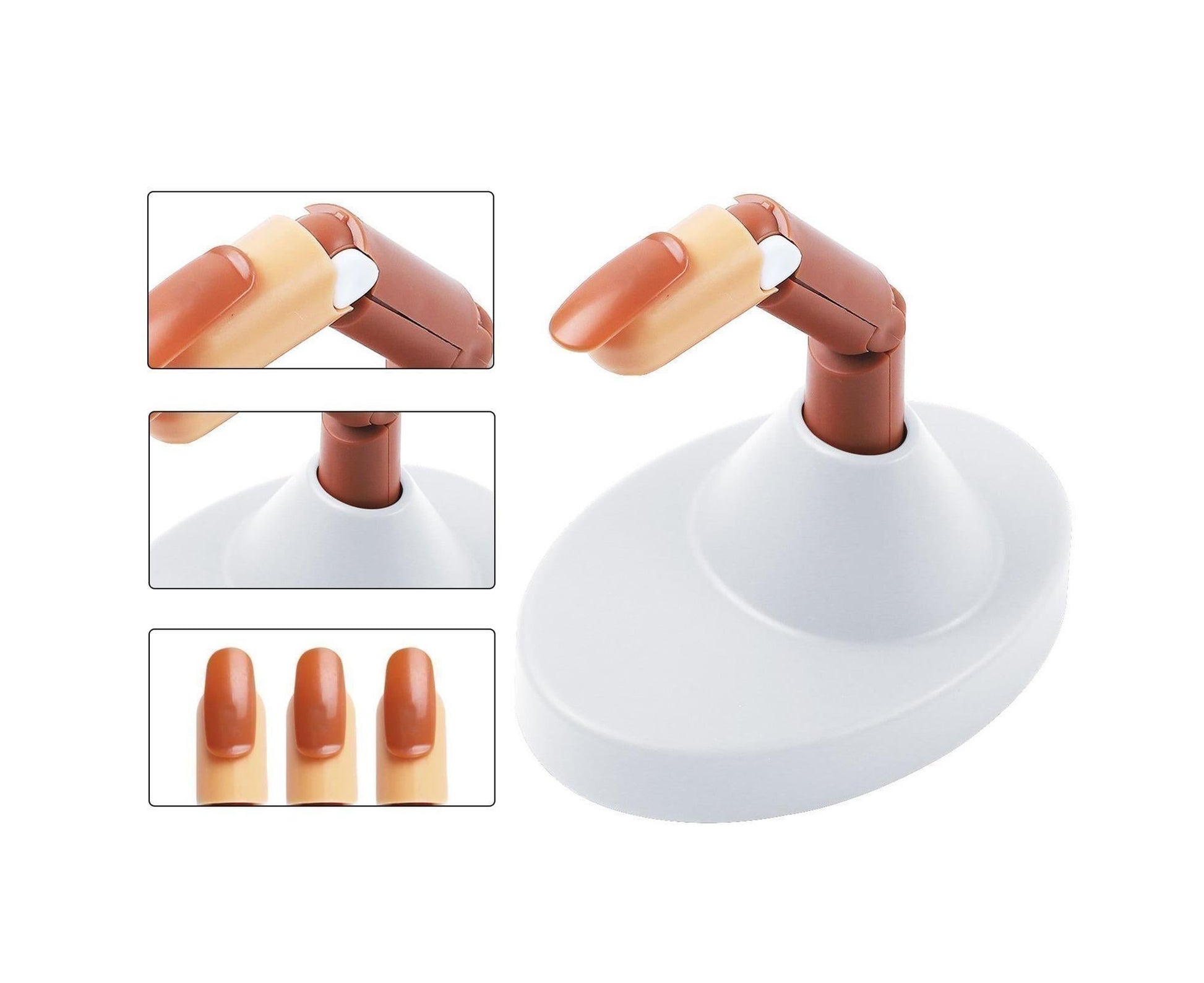 Mechanical Nail Finger Model Anti-Slip ABS - White V1263-JX-842