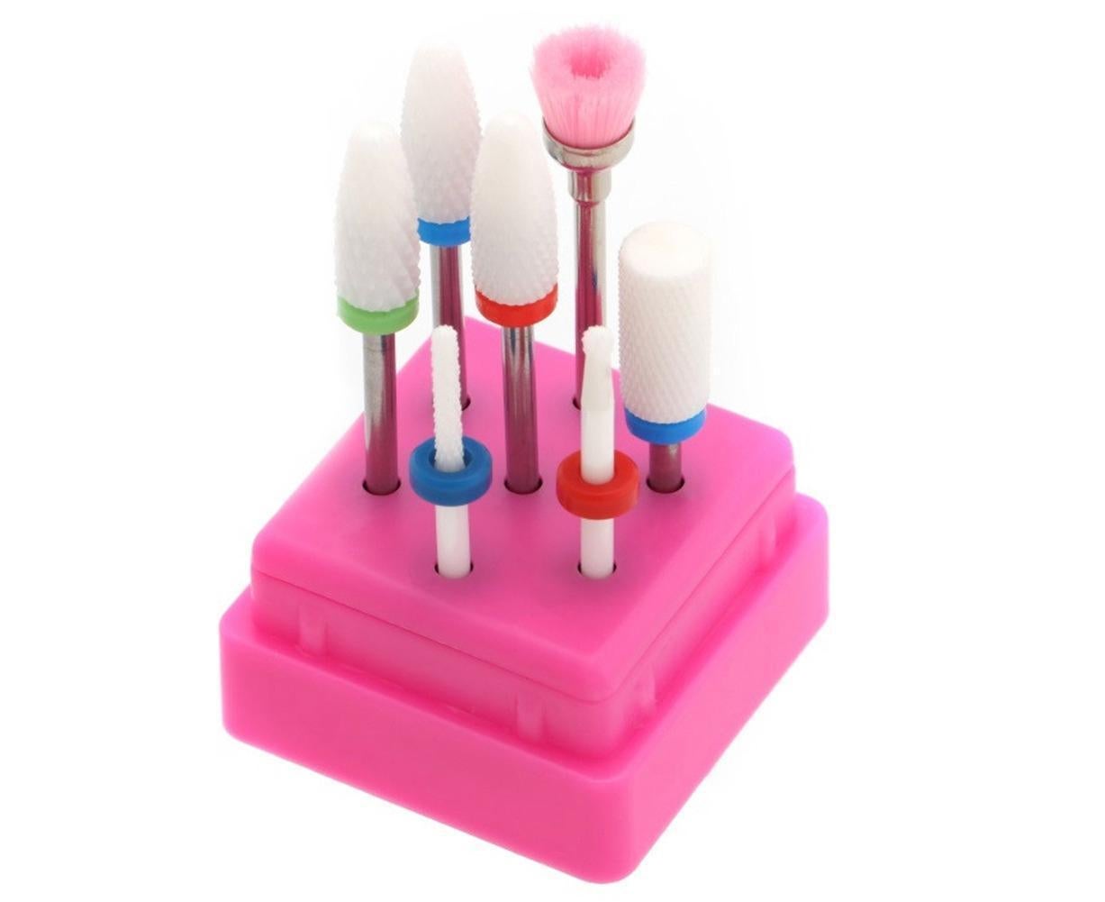 Ceramic Steel Alloy Grinding Dead Skin Removal Nail Art Drill Bit Brush Set-3# V1263-JX-844