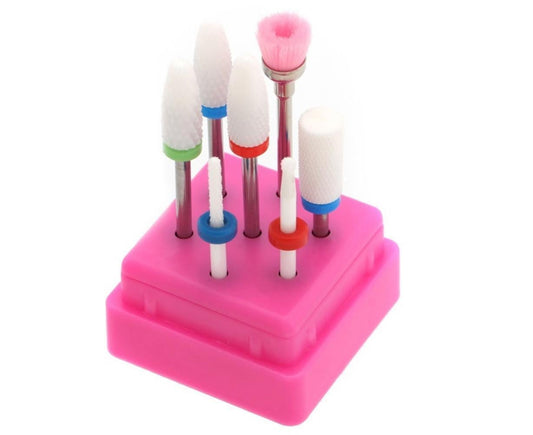 Ceramic Steel Alloy Grinding Dead Skin Removal Nail Art Drill Bit Brush Set-3# V1263-JX-844