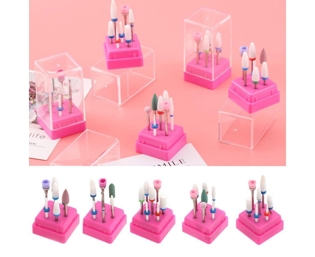Ceramic Steel Alloy Grinding Dead Skin Removal Nail Art Drill Bit Brush Set-3# V1263-JX-844