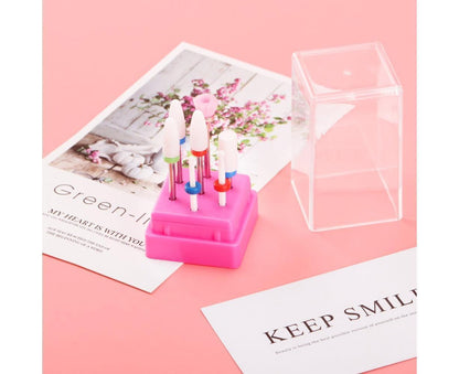 Ceramic Steel Alloy Grinding Dead Skin Removal Nail Art Drill Bit Brush Set-3# V1263-JX-844