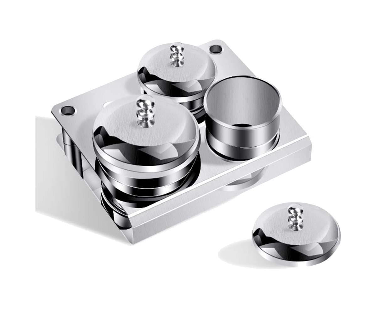 3Pcs Manicure Liquid Cup Acrylic Powder Organizer Tray with Nail Brush Holder V1263-JX-845