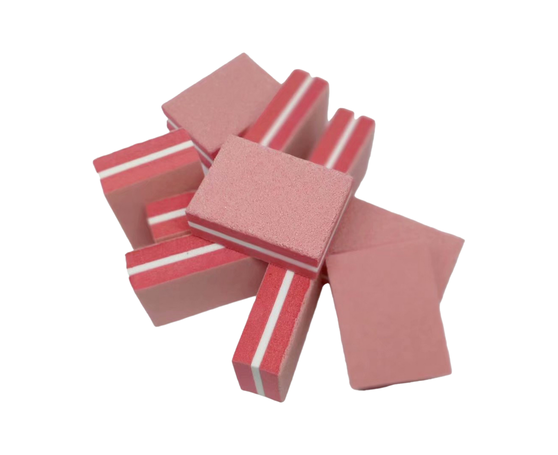 50Pcs / Bag Nail File Mini Multi-function Sponge Manicure Tools Buffer Blocks for Nail-Darkpink V1263-JX-848
