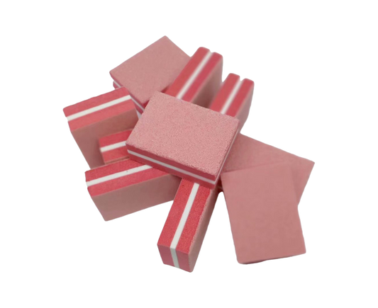 50Pcs / Bag Nail File Mini Multi-function Sponge Manicure Tools Buffer Blocks for Nail-Darkpink V1263-JX-848