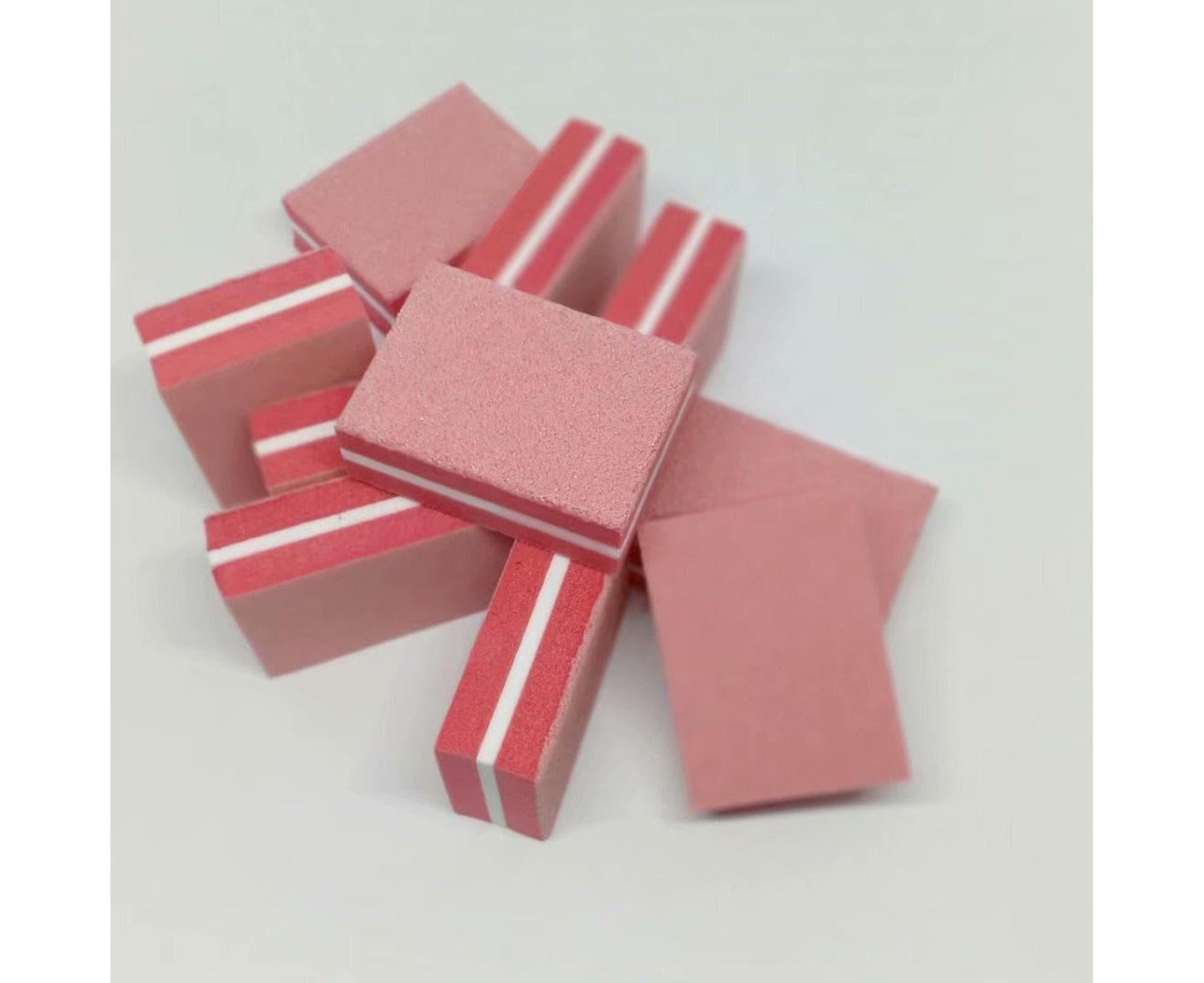 50Pcs / Bag Nail File Mini Multi-function Sponge Manicure Tools Buffer Blocks for Nail-Darkpink V1263-JX-848