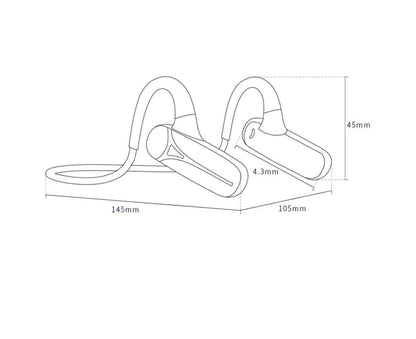 Open Ear Wireless Bone Conduction Headphones with Bluetooth Microphone V1263-JX-85