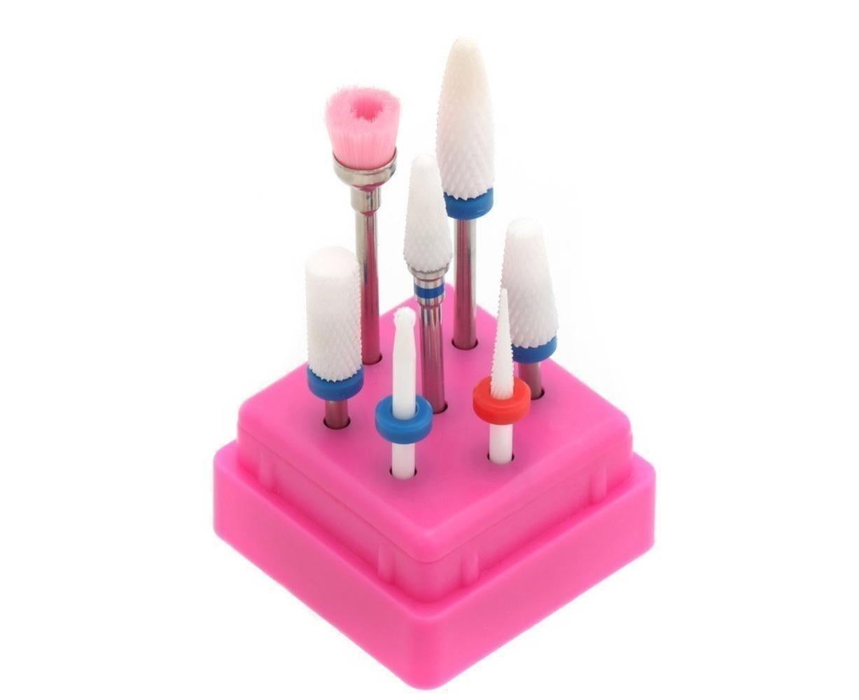 Ceramic Steel Alloy Grinding Dead Skin Removal Nail Art Drill Bit Brush Set-2# V1263-JX-850