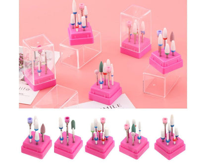 Ceramic Steel Alloy Grinding Dead Skin Removal Nail Art Drill Bit Brush Set-2# V1263-JX-850