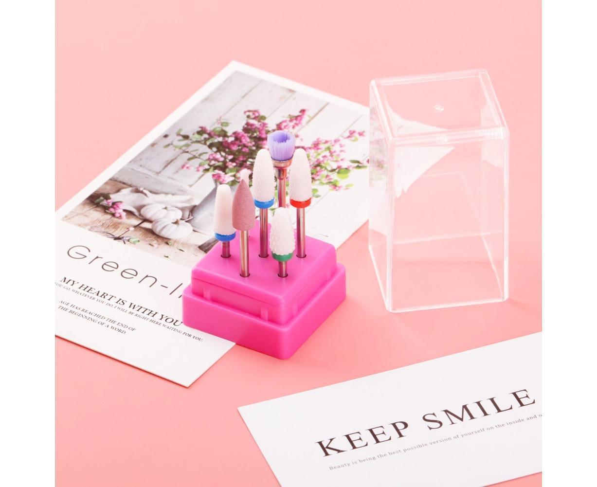 Ceramic Steel Alloy Grinding Dead Skin Removal Nail Art Drill Bit Brush Set-2# V1263-JX-850