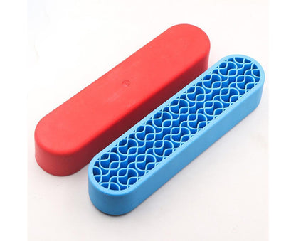 Silicone Nail Pen Holder Makeup Brush Display Stand Storage Case Desk Organizer-Pink V1263-JX-853