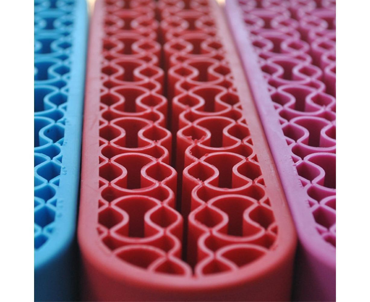 Silicone Nail Pen Holder Makeup Brush Display Stand Storage Case Desk Organizer-Pink V1263-JX-853