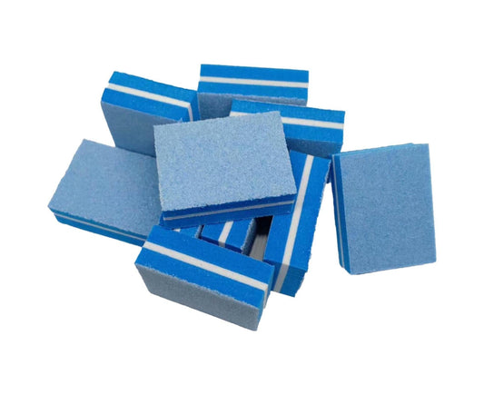 50Pcs / Bag Nail File Mini Multi-function Sponge Manicure Tools Buffer Blocks for Nail-Blue V1263-JX-854