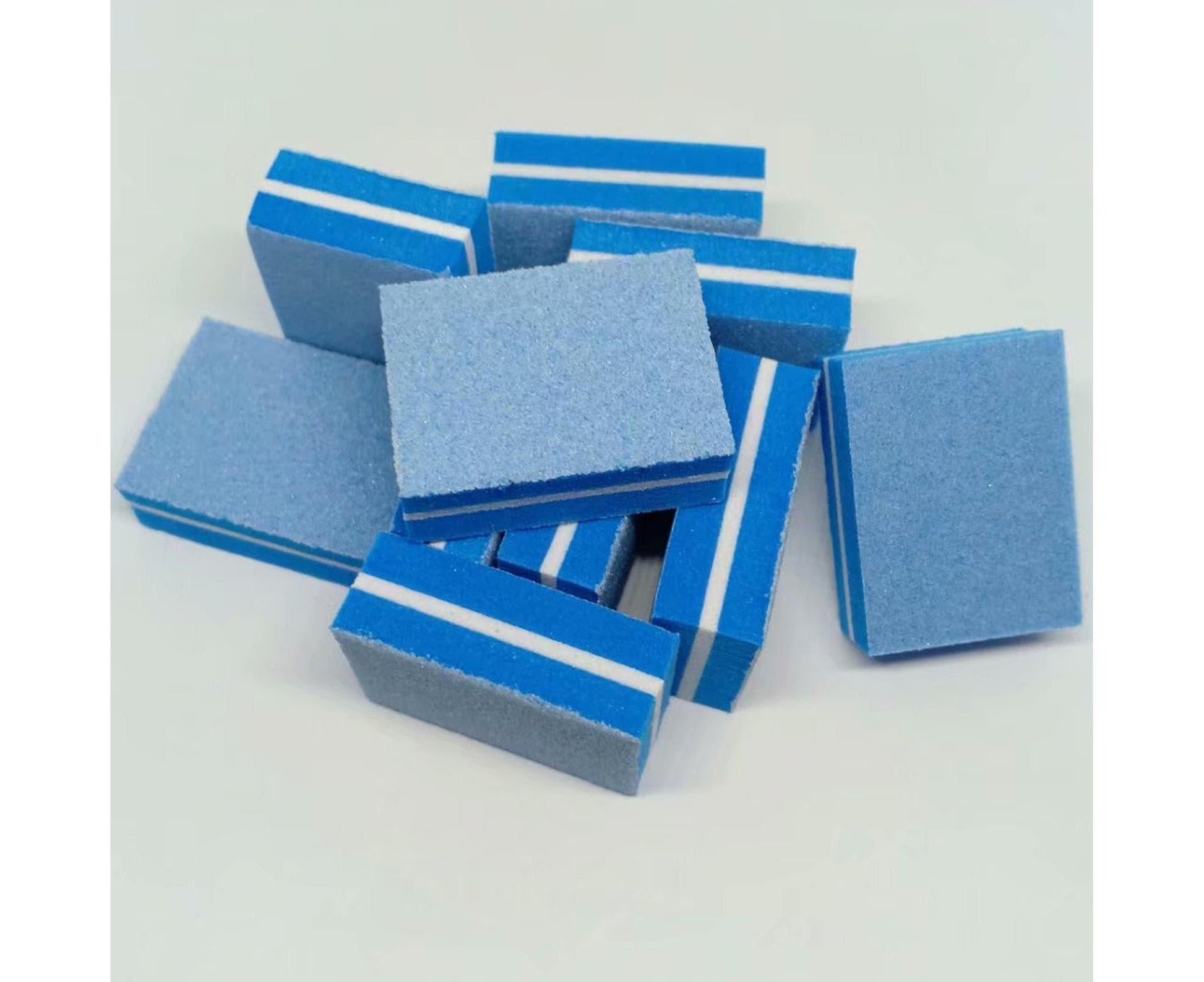 50Pcs / Bag Nail File Mini Multi-function Sponge Manicure Tools Buffer Blocks for Nail-Blue V1263-JX-854