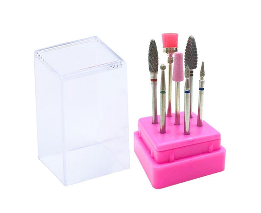 7Pcs Tungsten Steel Ceramics Remove Gel Polish Manicure Pedicure Nail Drill Bits-2# V1263-JX-855