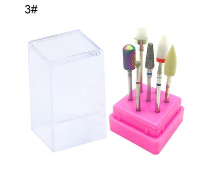 7Pcs Tungsten Steel Ceramics Remove Gel Polish Manicure Pedicure Nail Drill Bits-2# V1263-JX-855