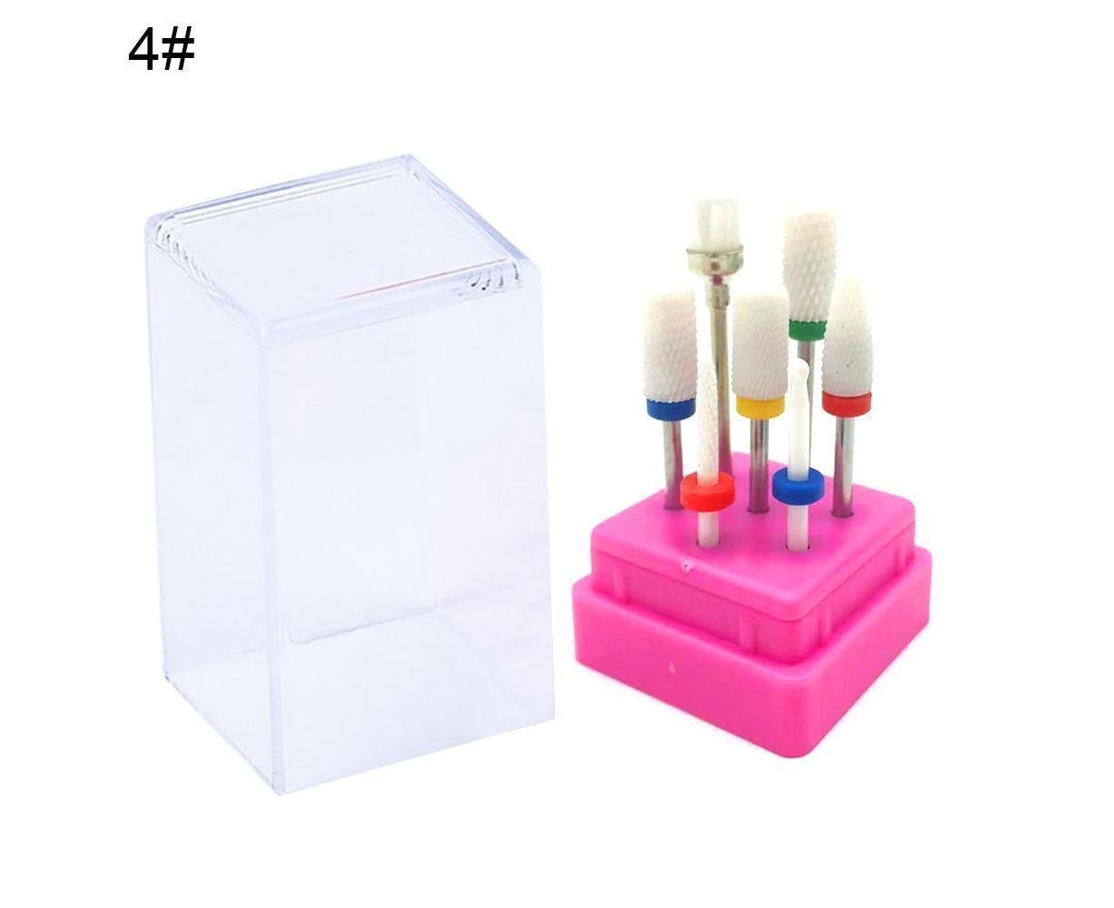 7Pcs Tungsten Steel Ceramics Remove Gel Polish Manicure Pedicure Nail Drill Bits-2# V1263-JX-855