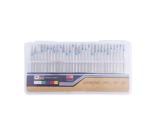 30Pcs Tungsten Steel Nail Drill Bits Manicure Pedicure Gel Polish Removal Tool-C V1263-JX-859