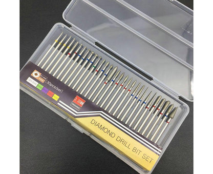 30Pcs Tungsten Steel Nail Drill Bits Manicure Pedicure Gel Polish Removal Tool-C V1263-JX-859