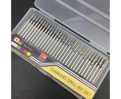 30Pcs Tungsten Steel Nail Drill Bits Manicure Pedicure Gel Polish Removal Tool-C V1263-JX-859