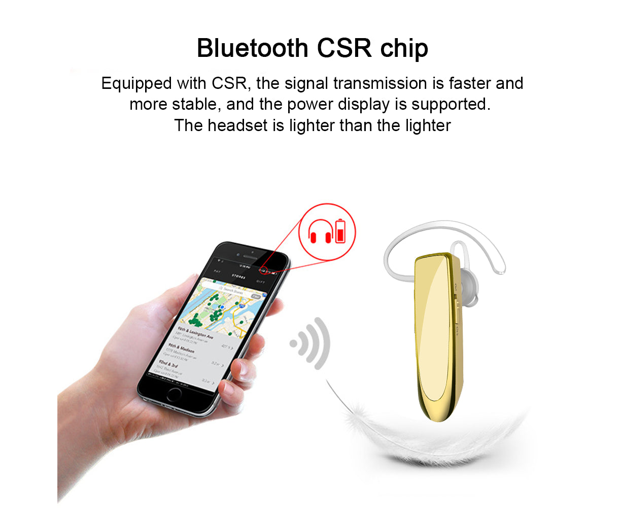 Bluetooth Earpiece V4.1 Wireless Handsfree Headset 30Days Standby Time V1263-JX-86