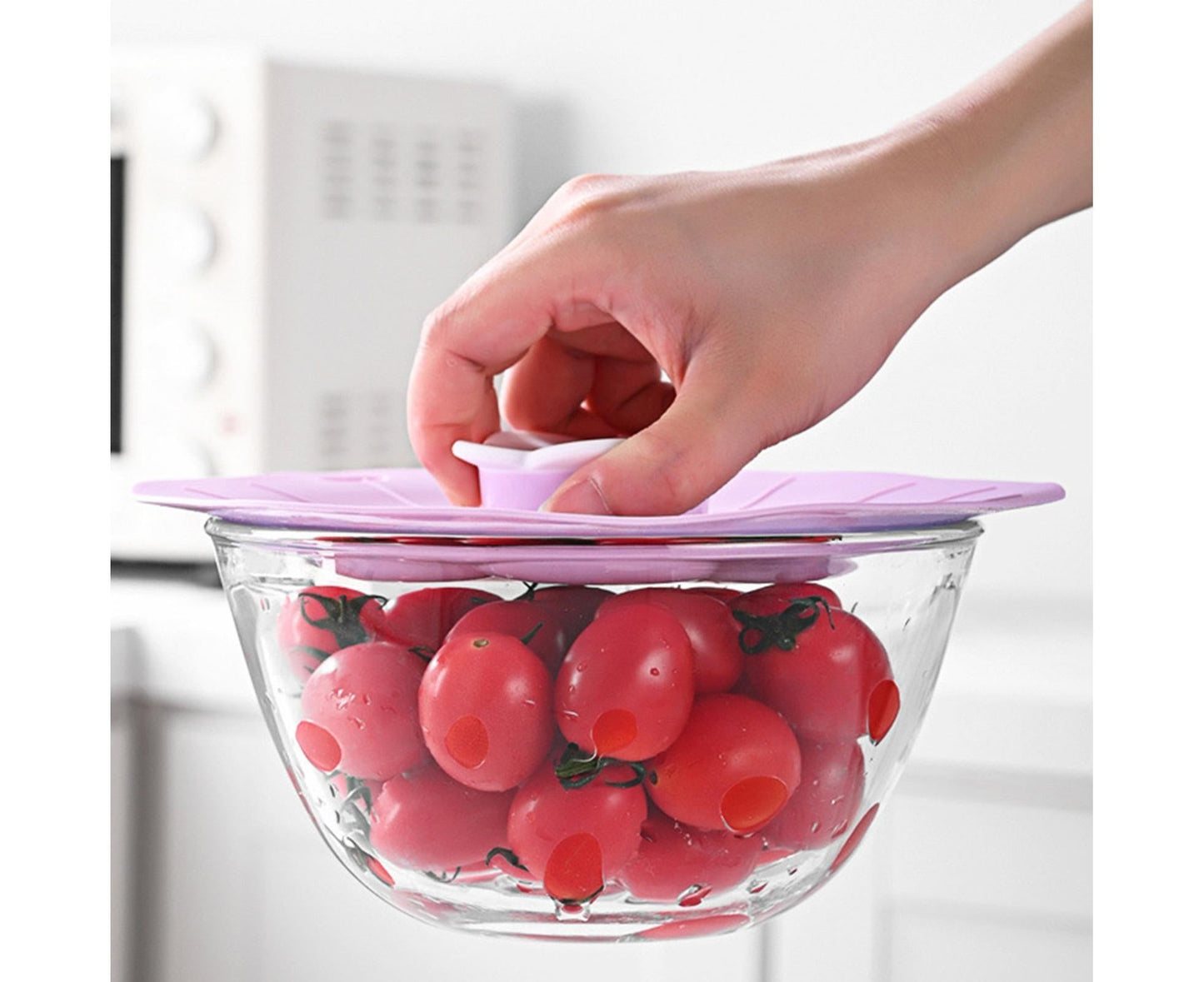 Anti Spill Cover Flexible Keep Freshness - Purple S V1263-JX-863