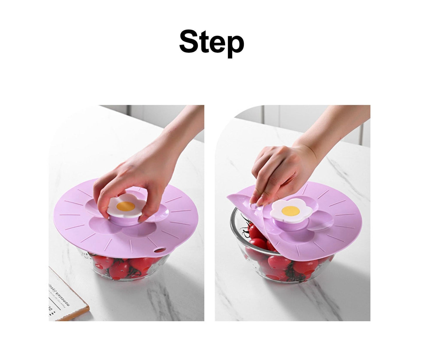Anti Spill Cover Flexible Keep Freshness - Purple S V1263-JX-863