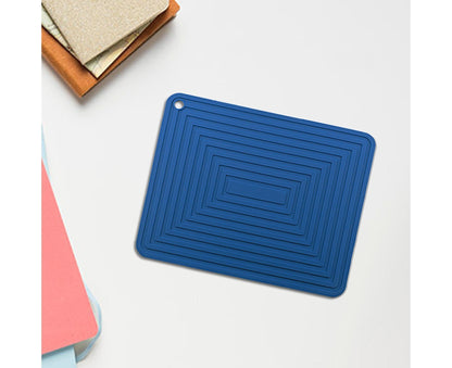 Table Mat Silicone Rectangular - Navy Blue V1263-JX-867