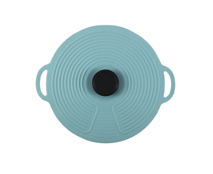 Pot Lid Reusable Heat-resistant Silicone Leak Proof Fresh-keeping Cover for Kitchen-Light Blue XL V1263-JX-871