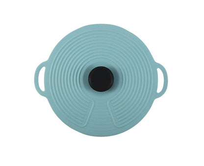 Pot Lid Reusable Heat-resistant Silicone Leak Proof Fresh-keeping Cover for Kitchen-Light Blue XL V1263-JX-871