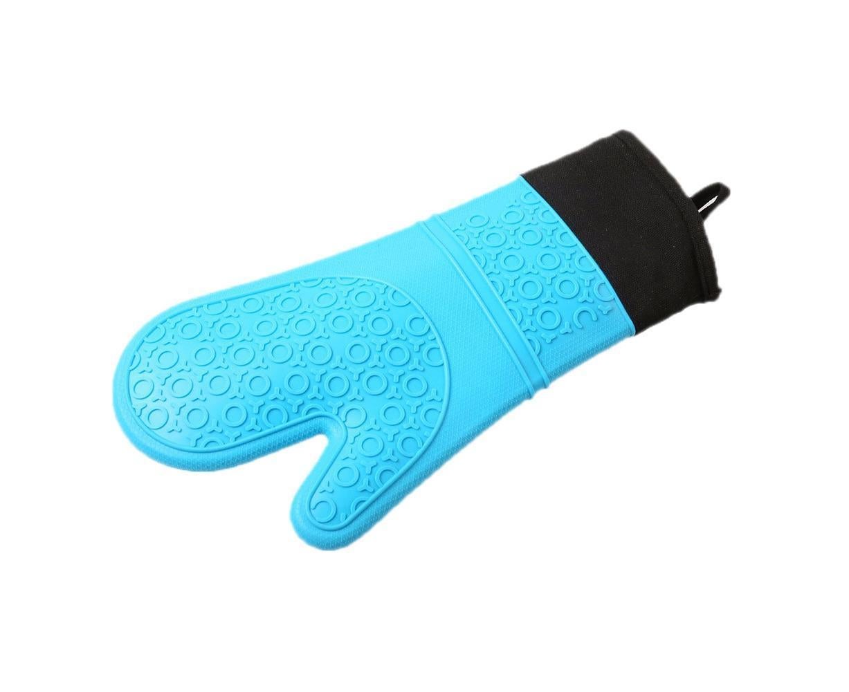 Kitchen Anti-sbabies Heat Resistant Silicone Glove Oven Pot Baking Cooking Mitt-Orange V1263-JX-873