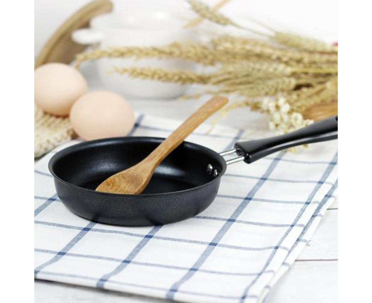 Non-stick Handle Iron Frying Cooking Pan Breakfast Egg Pancake Pot Cookware V1263-JX-875