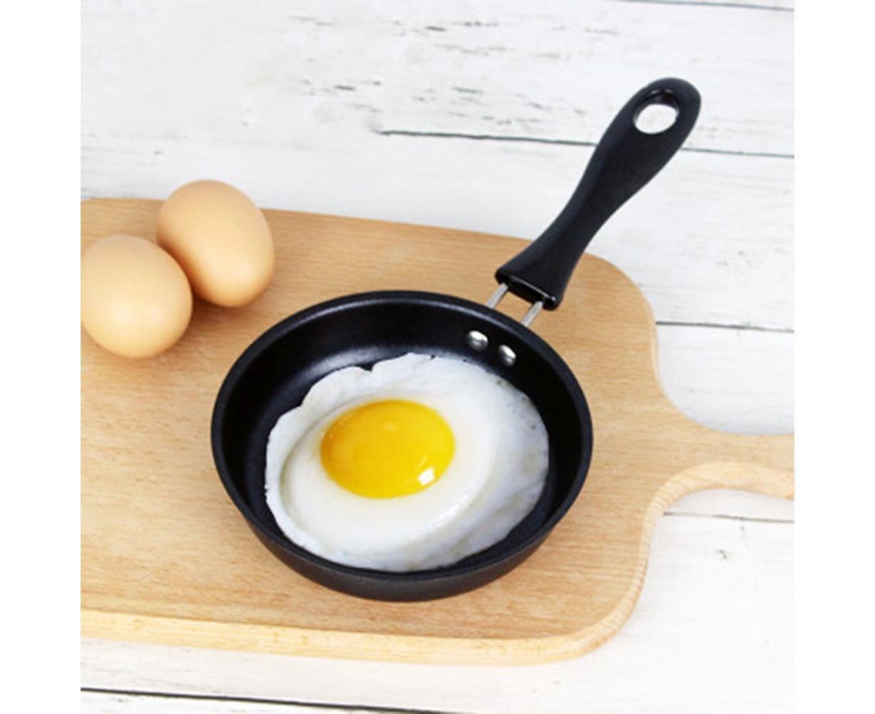 Non-stick Handle Iron Frying Cooking Pan Breakfast Egg Pancake Pot Cookware V1263-JX-875