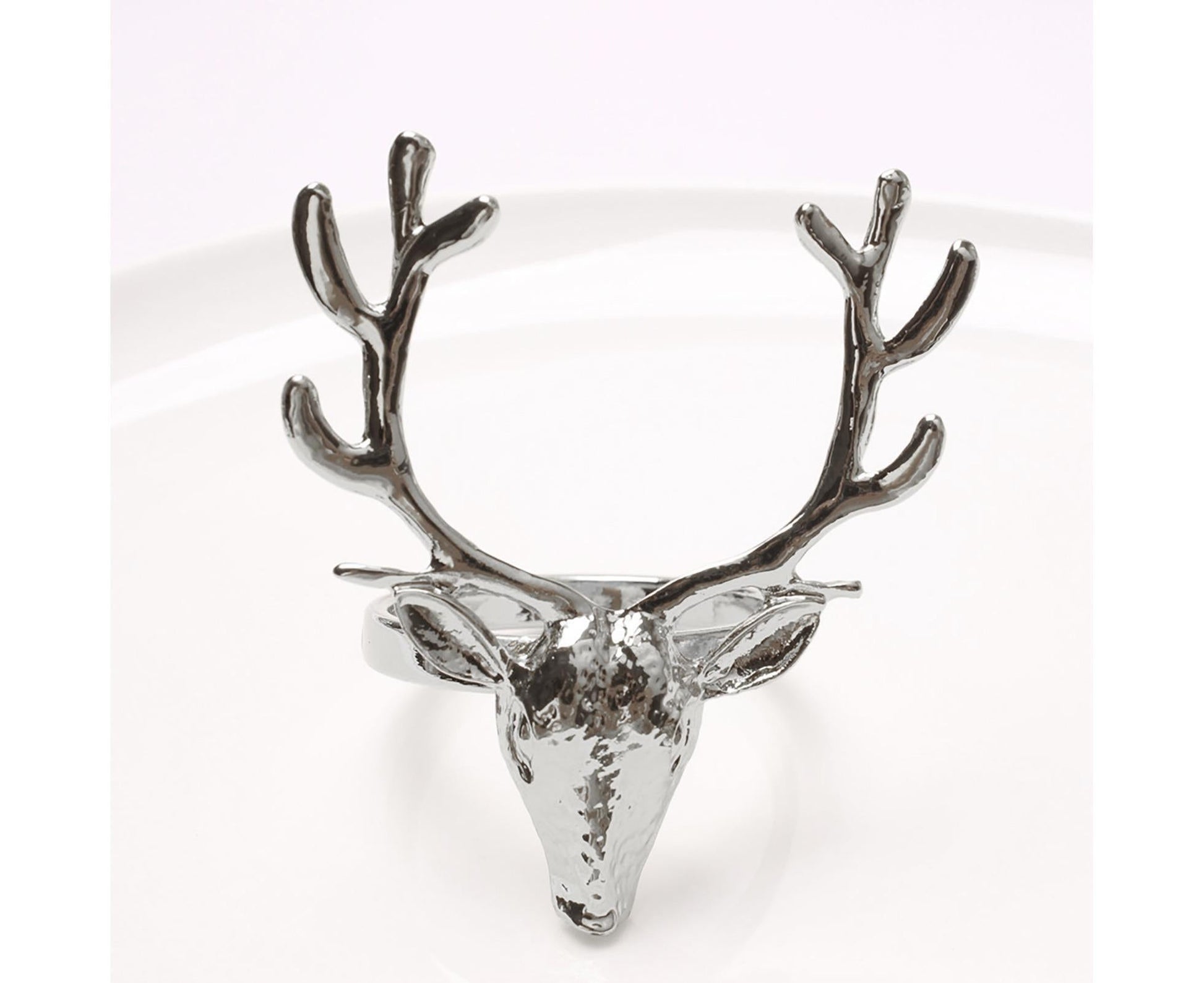 6Pcs Napkin Holder Deer Design Metal Table Decoration - Silver V1263-JX-877