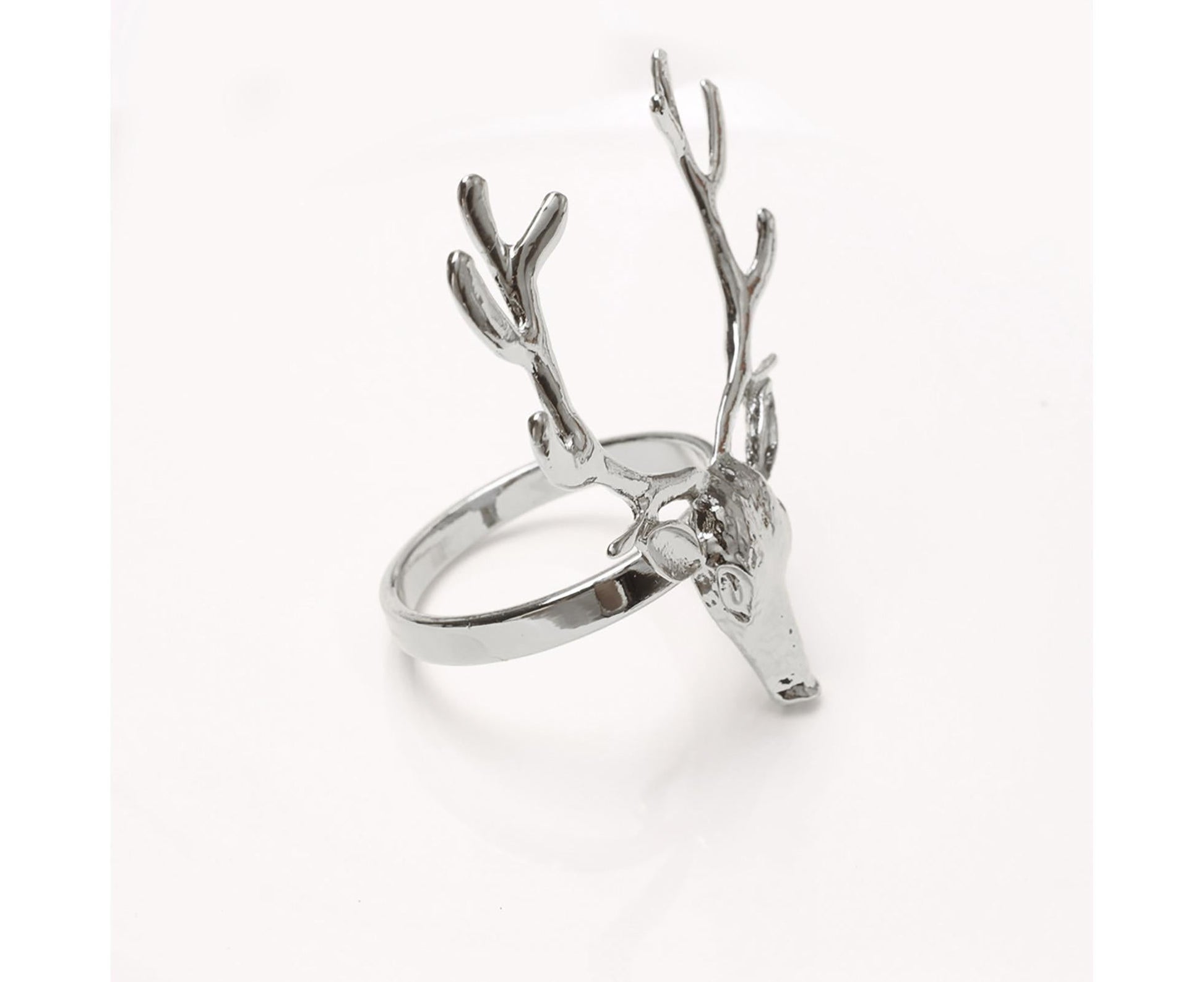 6Pcs Napkin Holder Deer Design Metal Table Decoration - Silver V1263-JX-877