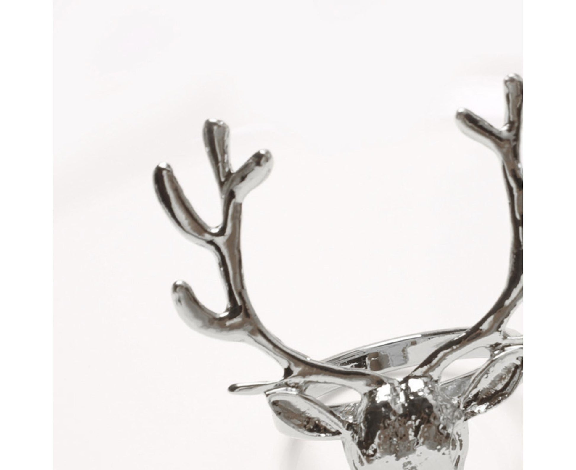 6Pcs Napkin Holder Deer Design Metal Table Decoration - Silver V1263-JX-877