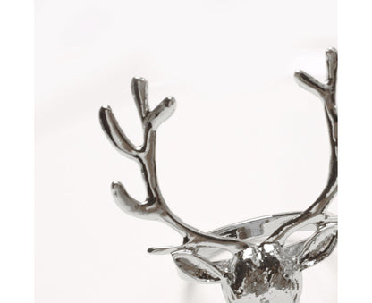 6Pcs Napkin Holder Deer Design Metal Table Decoration - Silver V1263-JX-877