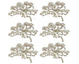 6Pcs Pine Tree Artificial Pearl Shape Napkin Ring Party Dinner Table Decoration-Silver V1263-JX-878