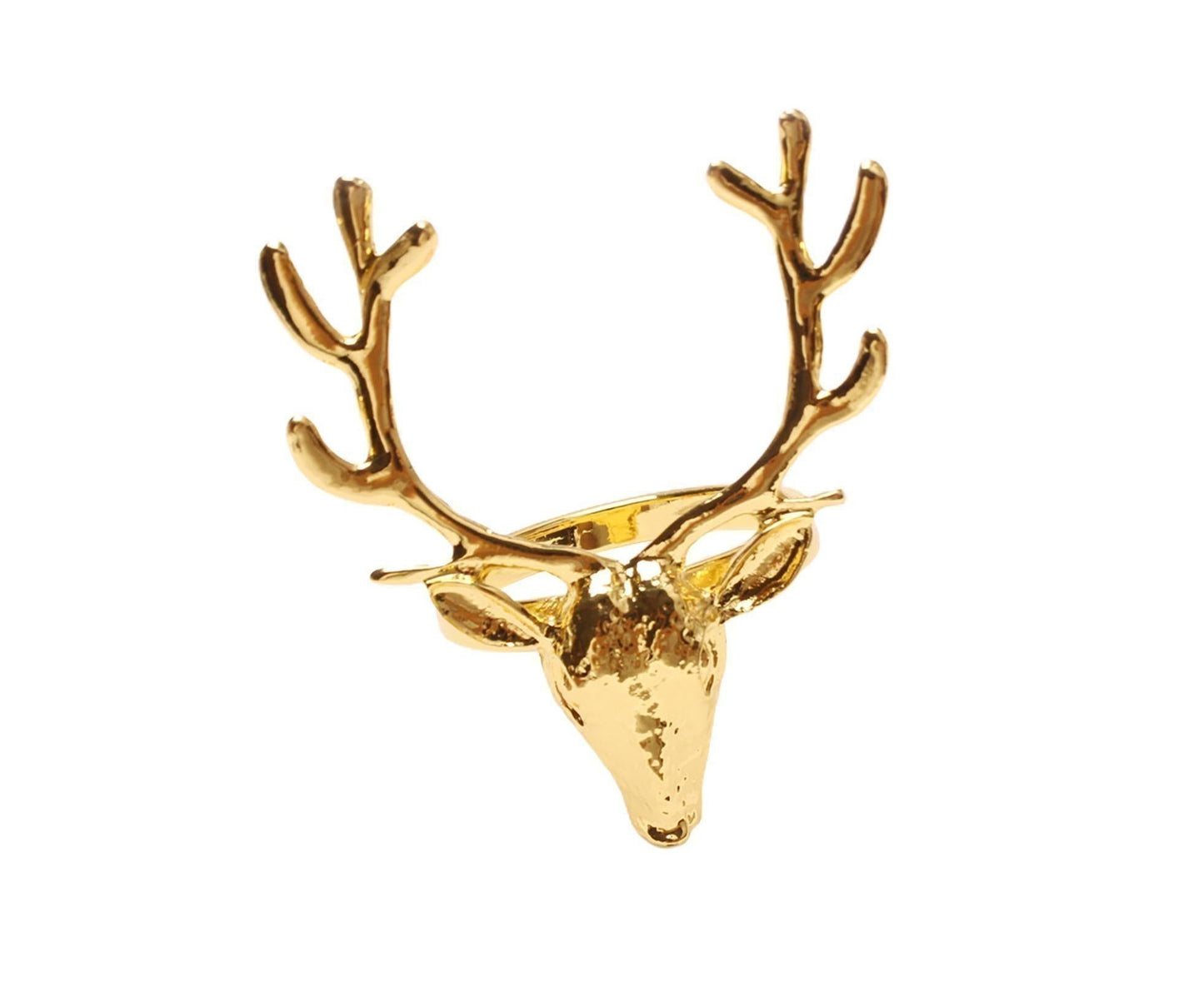 6Pcs Napkin Holder Deer Design Metal Table Decoration - Golden V1263-JX-880