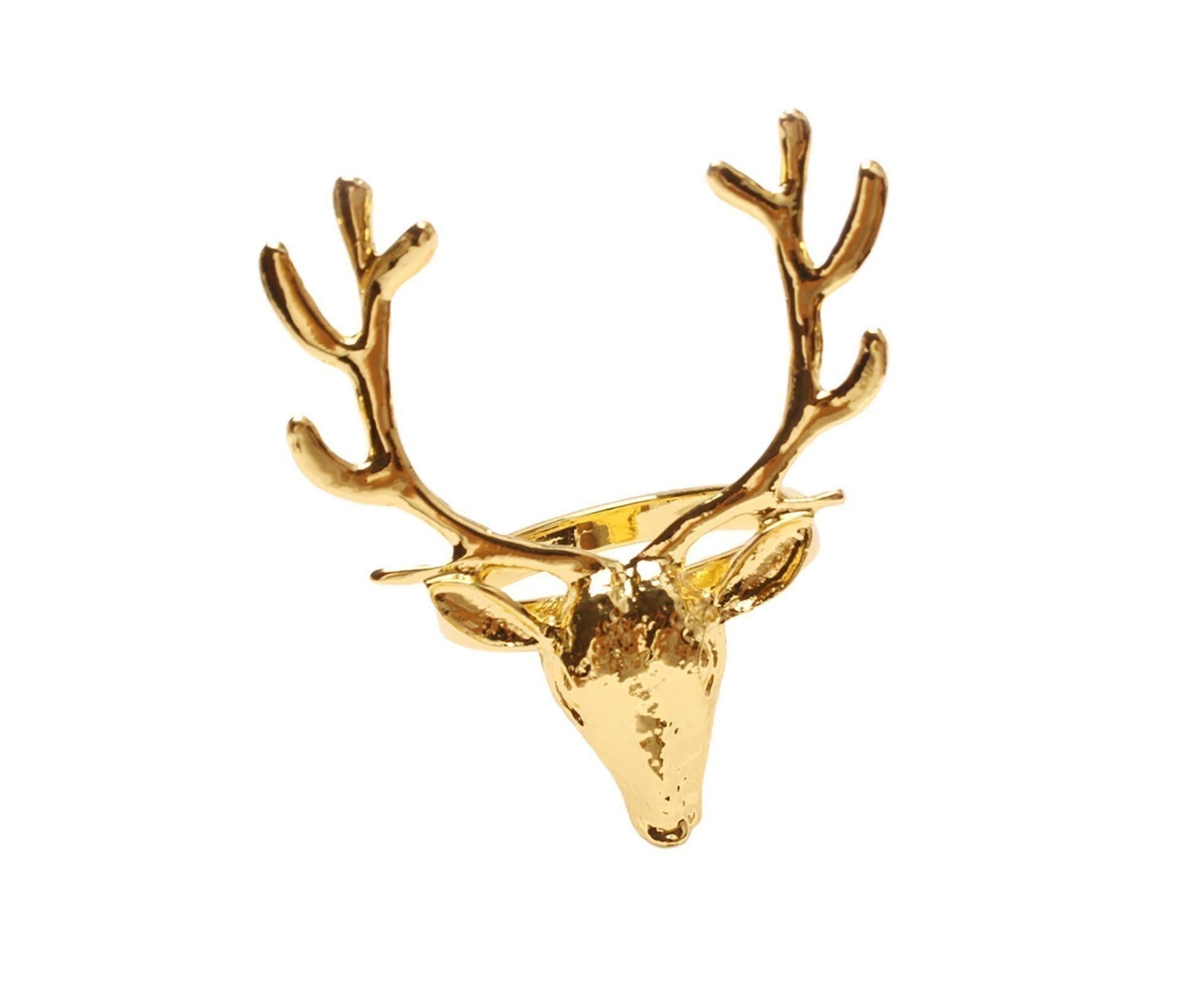 6Pcs Napkin Holder Deer Design Metal Table Decoration - Golden V1263-JX-880