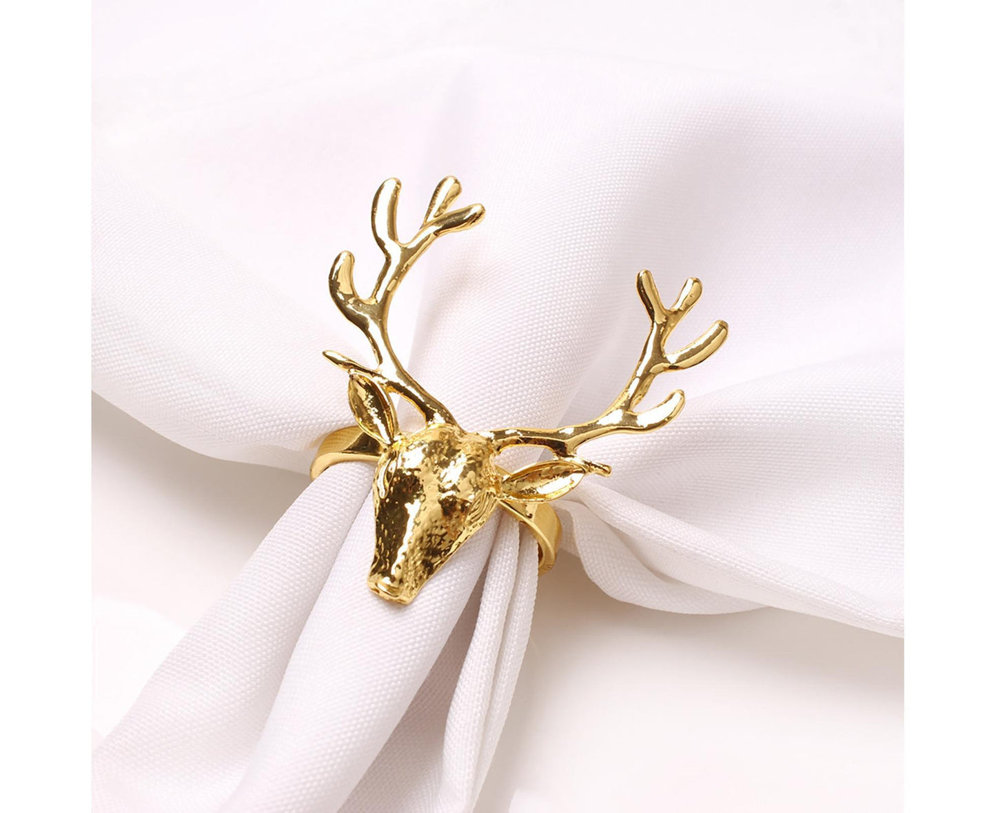 6Pcs Napkin Holder Deer Design Metal Table Decoration - Golden V1263-JX-880