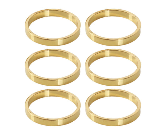 6Pcs Napkin Buckle Portable Easy to Clean Metal Buffet Table Setting Napkin Ring for Weddings-Golden V1263-JX-881