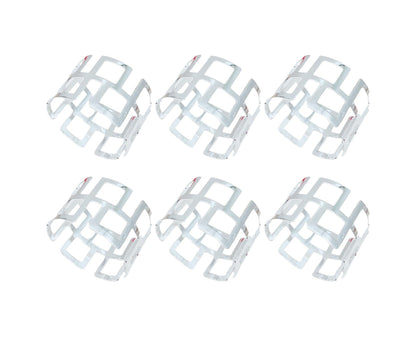 6Pcs Napkin Buckle Exquisite Elegant Fashion Table Decoration Napkin Rings for Kitchen-Silver V1263-JX-882