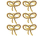 6Pcs Simple Bowknot Napkin Ring Buckle Holder Wedding Banquet Party Table Decor-Golden V1263-JX-883